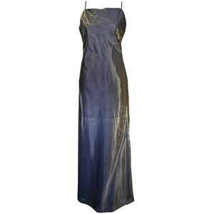 Shiny Green Slip Dress